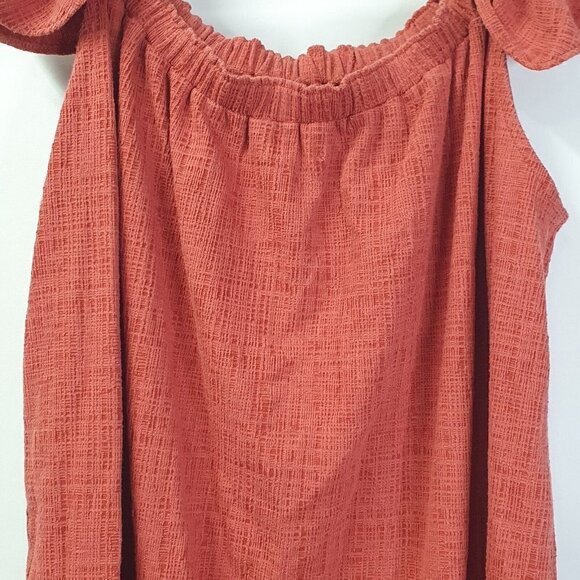 Madewell Womens Orange Eloise Off The Shoulder Mini Dress Size Large - Picture 5 of 11
